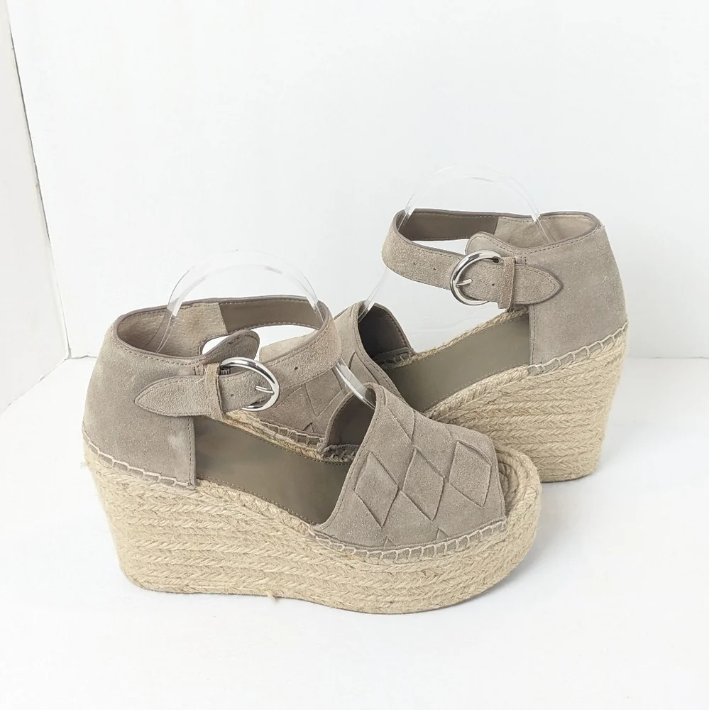 Marc Fisher Suede Espidrille Wedges - Picture 1 of 16